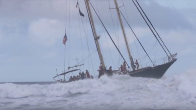 sailboat in storm hawaii